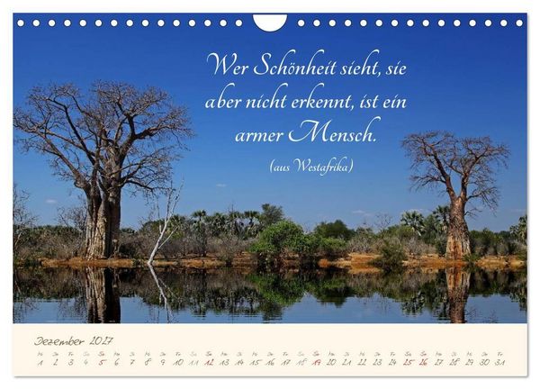 Produktbild: AFRIKA mit einem Hauch von Poesie (Wandkalender 2027 DIN A4 quer), CALVENDO Monatskalender