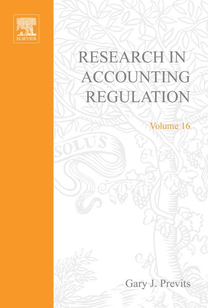 Produktbild: Research in Accounting Regulation