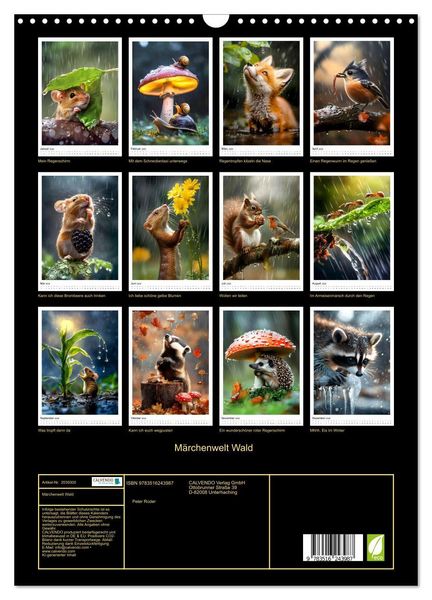 Produktbild: M&auml;rchenwelt Wald (Wandkalender 2026 DIN A3 hoch), CALVENDO Monatskalender