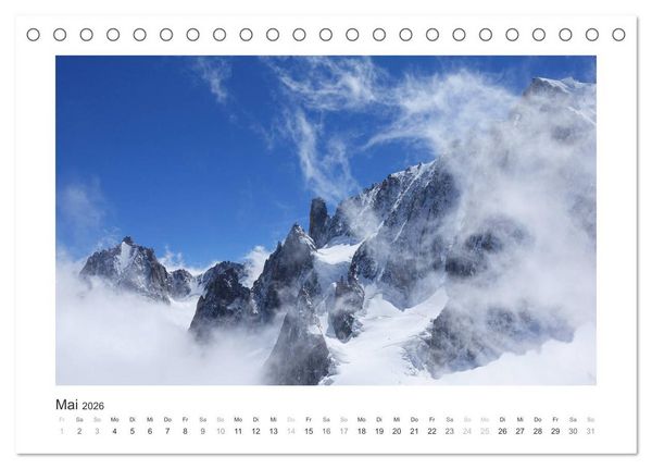 Produktbild: Die sch&ouml;nsten Gipfel der Alpen - Giganten aus Fels und Eis (Tischkalender 2026 DIN A5 quer), CALVENDO Monatskalender