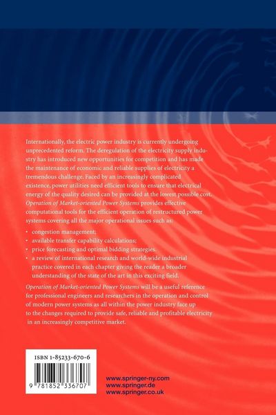 Produktbild: Operation of Market-oriented Power Systems
