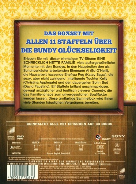 Produktbild: Eine schrecklich nette Familie - Die komplette Serie [33 DVDs]