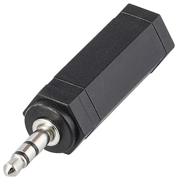 Produktbild: SpeaKa Professional SP-13808968 Klinke Audio Adapter [1x Klinkenstecker 3.5 mm - 1x Klinkenbuchse 6.35 mm] Schwarz