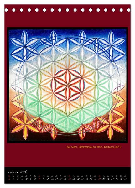 Produktbild: Die heilige Blume des Lebens - Mandalas von Istvan Seidel (Tischkalender 2026 DIN A5 hoch), CALVENDO Monatskalender