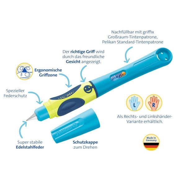 Produktbild: Pelikan F&uuml;ller griffix&reg; f&uuml;r Rechtsh&auml;nder, Sweet Berry