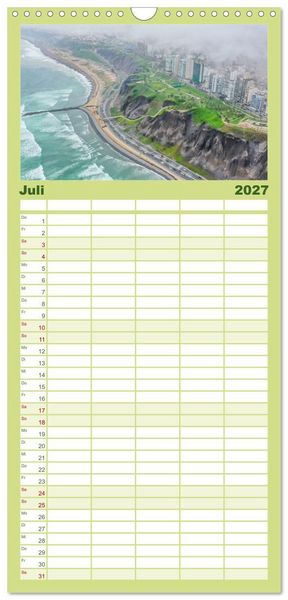 Produktbild: Familienplaner 2027 - Peru - Magie der Anden mit 5 Spalten (Wandkalender, 21 x 45 cm) CALVENDO
