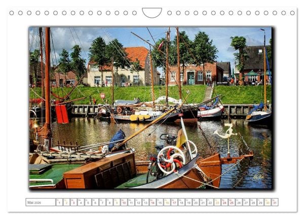Produktbild: Ostfriesland - die bezaubernden alten H&auml;fen (Wandkalender 2026 DIN A4 quer), CALVENDO Monatskalender