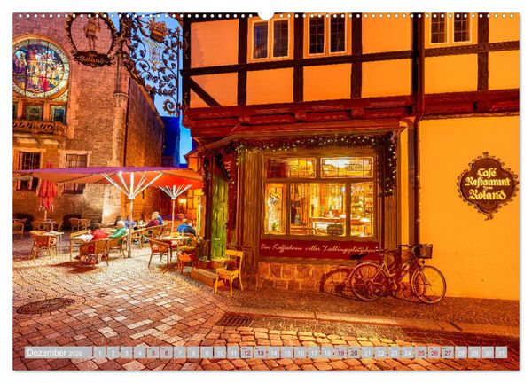 Produktbild: Quedlinburg - 1000 Jahre Geschichte im Harz (Wandkalender 2026 DIN A2 quer), CALVENDO Monatskalender