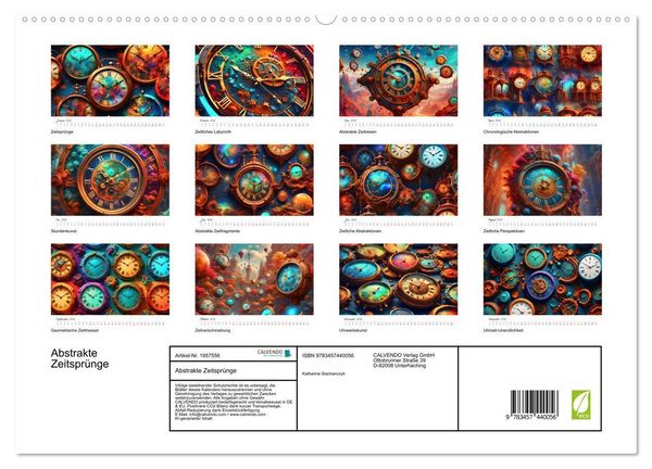 Produktbild: Abstrakte Zeitspr&uuml;nge (hochwertiger Premium Wandkalender 2026 DIN A2 quer), Kunstdruck in Hochglanz