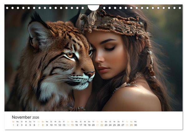 Produktbild: Magische Tierliebe (Wandkalender 2026 DIN A4 quer), CALVENDO Monatskalender