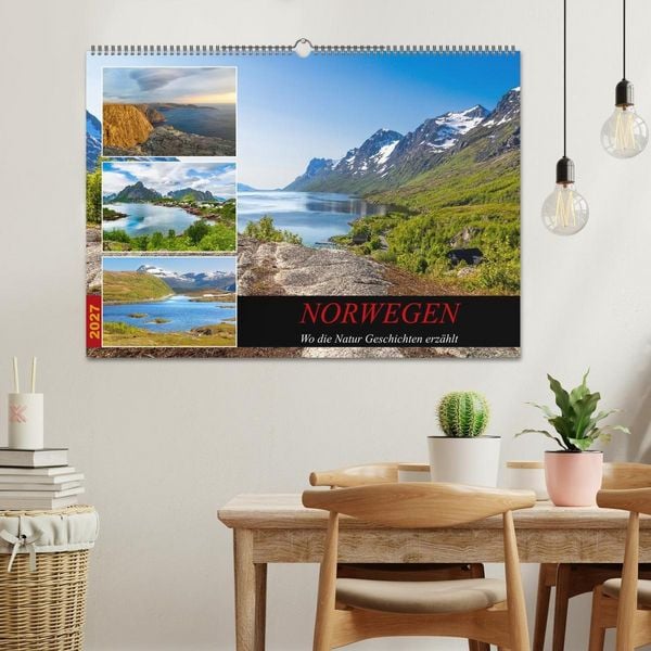 Produktbild: Norwegen Wo die Natur Geschichten erz&auml;hlt (Wandkalender 2027 DIN A2 quer), CALVENDO Monatskalender