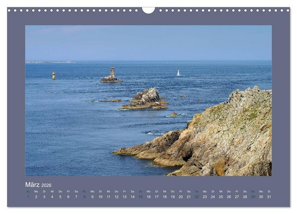 Produktbild: Leuchtt&uuml;rme - Wegweiser an der bretonischen K&uuml;ste (Wandkalender 2026 DIN A3 quer), CALVENDO Monatskalender