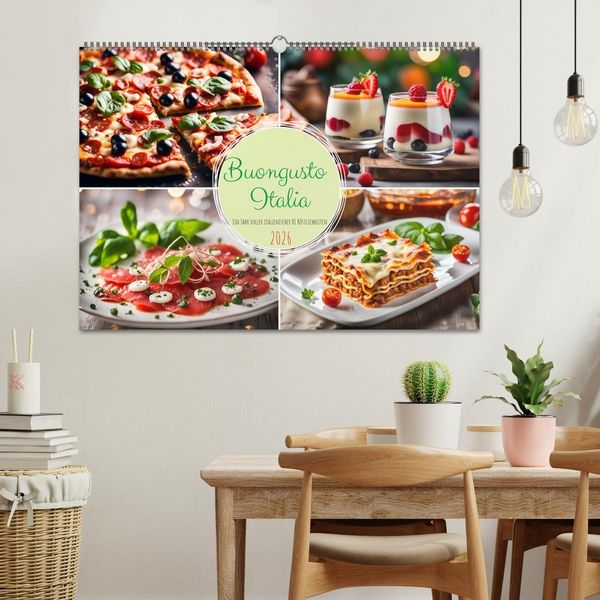 Produktbild: Buongusto Italia - Ein Jahr voller italienischer KI K&ouml;stlichkeiten (Wandkalender 2026 DIN A2 quer), CALVENDO Monatskalender