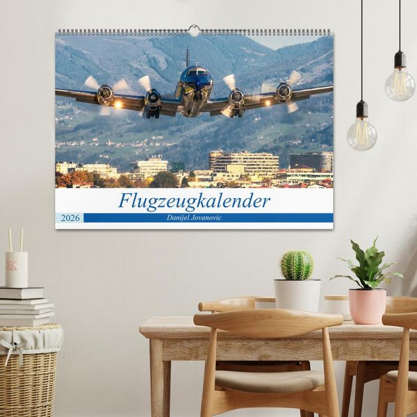 Produktbild: Flugzeugkalender (Wandkalender 2026 DIN A2 quer), CALVENDO Monatskalender