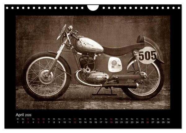 Produktbild: Motorrad Oldtimer (Wandkalender 2026 DIN A4 quer), CALVENDO Monatskalender