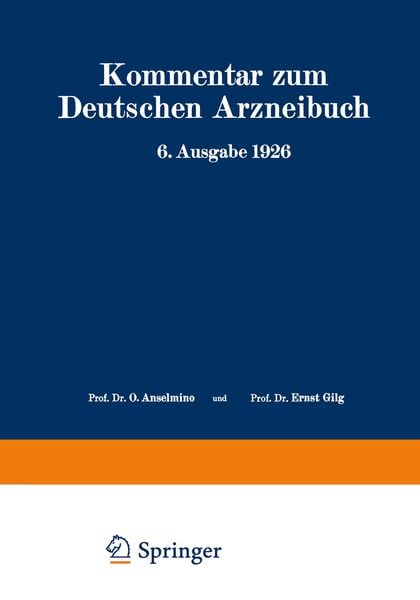 Produktbild: Kommentar zum Deutschen Arzneibuch 6. Ausgabe 1926