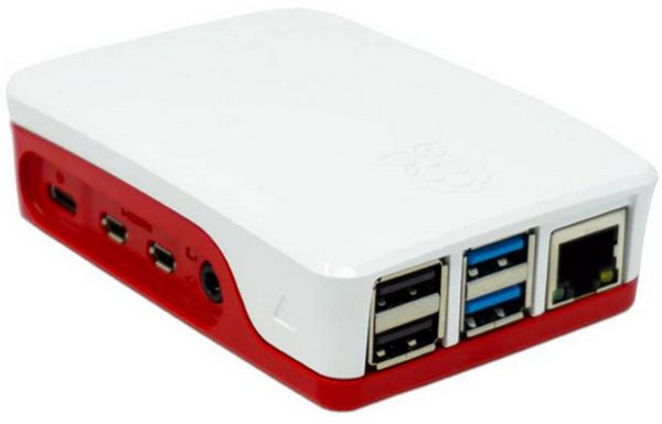 Produktbild: Raspberry Pi&reg; SBC-Geh&auml;use Geeignet f&uuml;r: 5 B Rot, Wei&szlig;