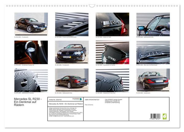 Produktbild: Mercedes SL R230 - Ein Denkmal auf R&auml;dern (Wandkalender 2026 DIN A2 quer), CALVENDO Monatskalender