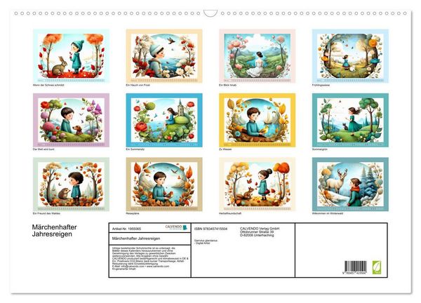 Produktbild: M&auml;rchenhafter Jahresreigen (Wandkalender 2026 DIN A2 quer), CALVENDO Monatskalender