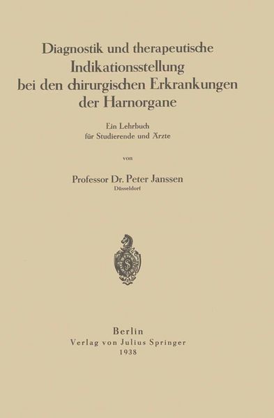 Produktbild: Diagnostik und therapeutische Indikationsstellung bei den chirurgischen Erkrankungen der Harnorgane