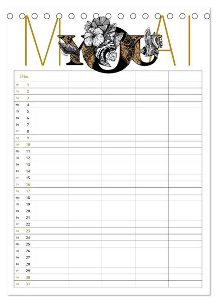 Produktbild: Fantastica Familienkalender miomanda (Tischkalender 2026 DIN A5 hoch), CALVENDO Monatskalender