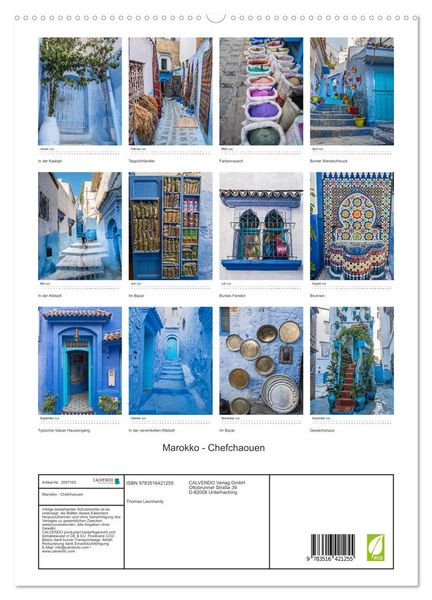 Produktbild: Marokko - Chefchaouen (hochwertiger Premium Wandkalender 2026 DIN A2 hoch), Kunstdruck in Hochglanz