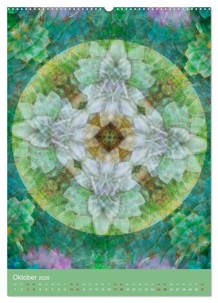 Produktbild: Meditative Pflanzenmandalas (hochwertiger Premium Wandkalender 2026 DIN A2 hoch), Kunstdruck in Hochglanz