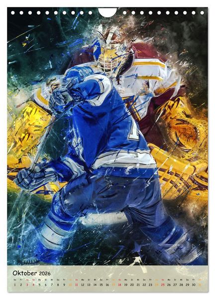 Produktbild: Eishockey spektakul&auml;r (Wandkalender 2026 DIN A4 hoch), CALVENDO Monatskalender