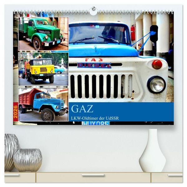 Produktbild: GAZ - LKW-Oldtimer der UdSSR (hochwertiger Premium Wandkalender 2026 DIN A2 quer), Kunstdruck in Hochglanz