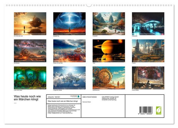 Produktbild: Was heute noch wie ein M&auml;rchen klingt ... (hochwertiger Premium Wandkalender 2026 DIN A2 quer), Kunstdruck in Hochglanz