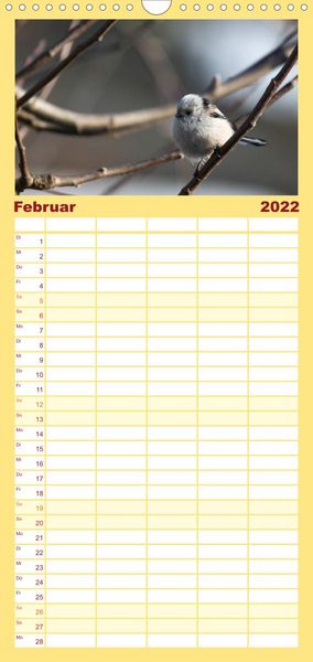 Produktbild: Familienplaner Gartenv&ouml;gel (Wandkalender 2022 , 21 cm x 45 cm, hoch)
