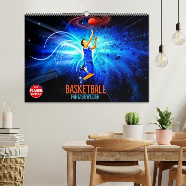 Produktbild: Basketball Fantasiewelten (Wandkalender 2026 DIN A2 quer), CALVENDO Monatskalender