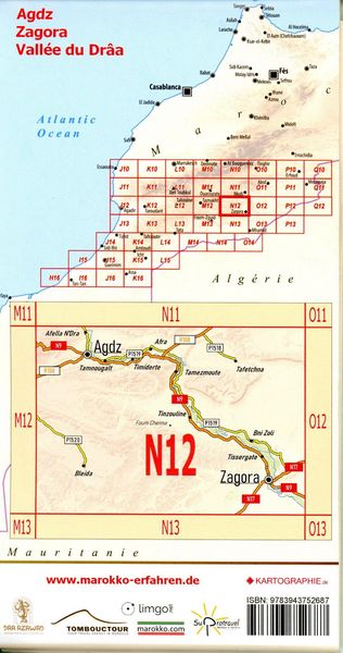 Produktbild: N12: Agdz - Zagora - Vall&eacute;e du Dr&acirc;a - 1:120.000