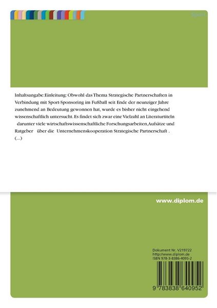 Produktbild: Strategische (Sponsoring-) Partnerschaften im Fu&szlig;ballbusiness