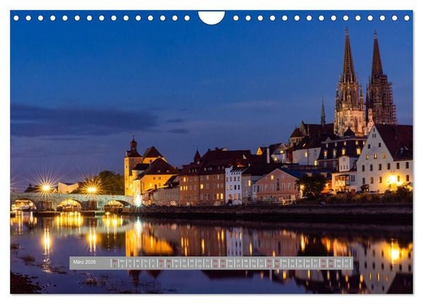 Produktbild: Regensburg Mittelalterliche Stadt mit Flair an der Donau (Wandkalender 2026 DIN A4 quer), CALVENDO Monatskalender