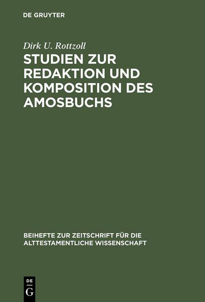 Produktbild: Studien zur Redaktion und Komposition des Amosbuchs
