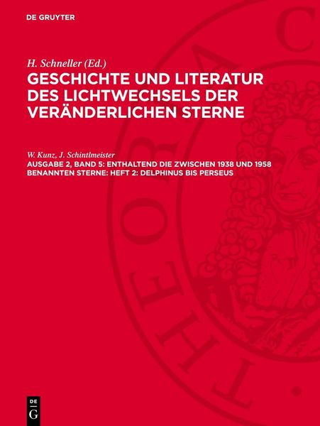 Produktbild: Enthaltend die zwischen 1938 und 1958 benannten Sterne: Heft 2: Delphinus bis Perseus