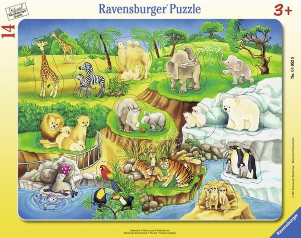 Produktbild: Rahmenpuzzle Ravensburger Zoobesuch 14 Teile