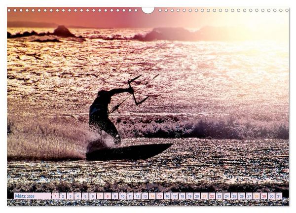 Produktbild: Kitesurfen - &uuml;ber den Wellen (Wandkalender 2026 DIN A3 quer), CALVENDO Monatskalender