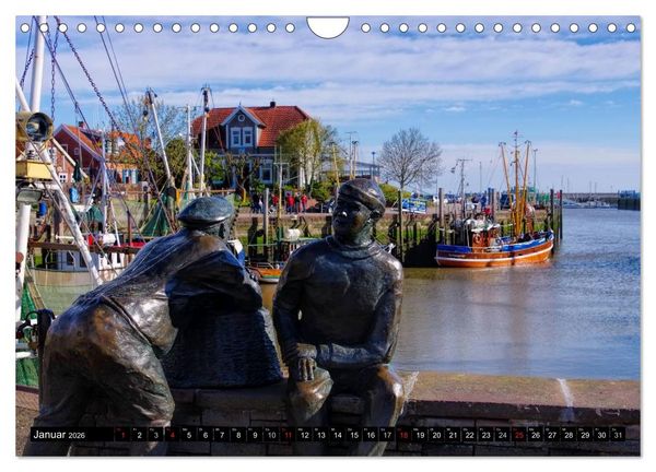 Produktbild: Neuharlingersiel - Ostfrieslands sch&ouml;nstes Hafenst&auml;dtchen (Wandkalender 2026 DIN A4 quer), CALVENDO Monatskalender