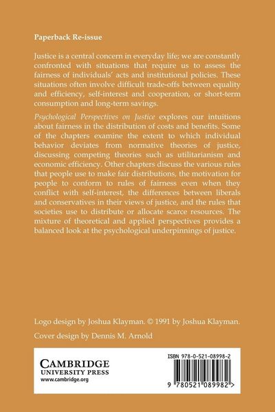 Produktbild: Psychological Perspectives on Justice