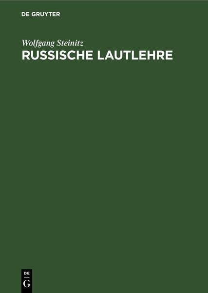 Produktbild: Russische Lautlehre