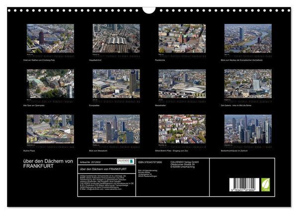 Produktbild: &uuml;ber den D&auml;chern von FRANKFURT (Wandkalender 2026 DIN A3 quer), CALVENDO Monatskalender