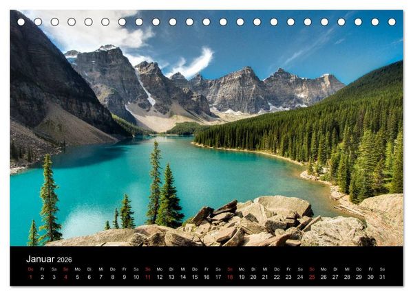 Produktbild: Die Landschaften Nordamerikas (Tischkalender 2026 DIN A5 quer), CALVENDO Monatskalender