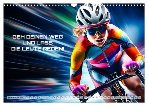Produktbild: Rennrad und Motivation (Wandkalender 2026 DIN A3 quer), CALVENDO Monatskalender