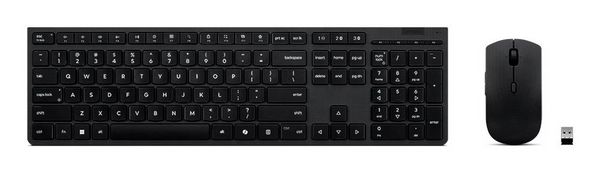 Produktbild: Lenovo Kabellos Tastatur, Maus-Set Deutsch, QWERTZ Schwarz