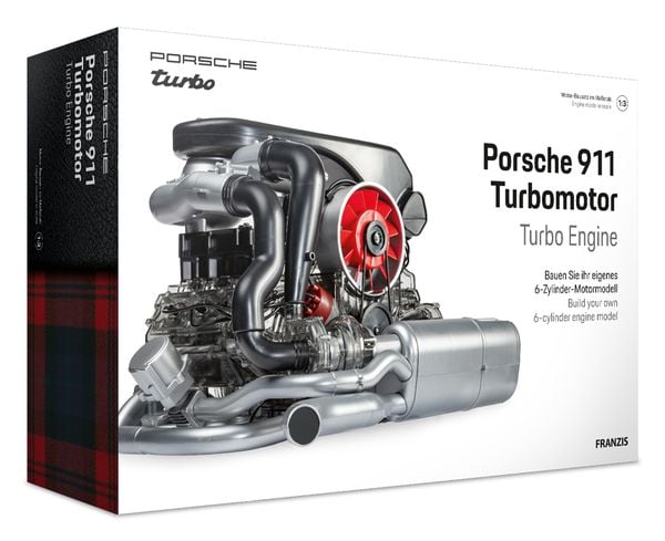 Produktbild: FRANZIS 67250 - Porsche 911 Turbomotor, originalgetreuer Motorbausatz im Ma&szlig;stab 1:3, inkl. Soundmodul, Anleitung und 90-seitigem Begleitbuch