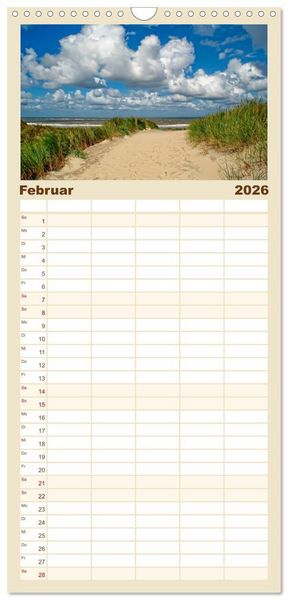 Produktbild: Familienplaner 2026 - Mein Ostfriesland mit 5 Spalten (Wandkalender, 21 x 45 cm) CALVENDO