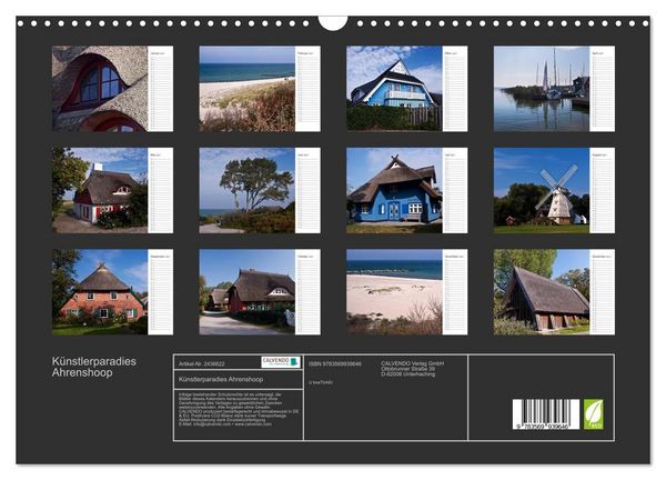 Produktbild: K&uuml;nstlerparadies Ahrenshoop (Wandkalender 2027 DIN A3 quer), CALVENDO Monatskalender
