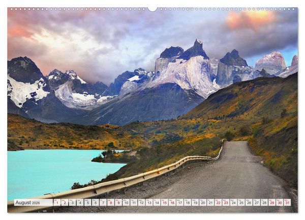 Produktbild: Patagonia, Argentina and Chile National Parks (High Quality Premium Wall Calendar 2026 DIN A2 landscape),CALVENDO 12 Month Wall Calendar